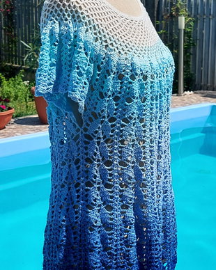 Bluza plaja albastra