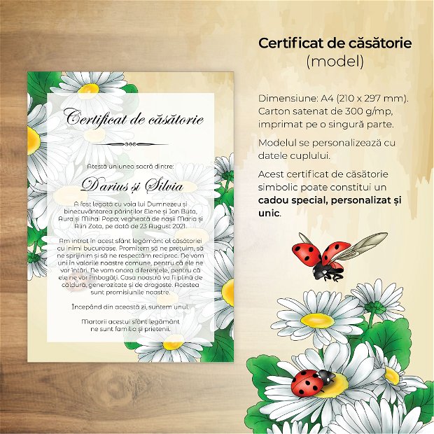 Certificat de căsătorie - MARGARETE