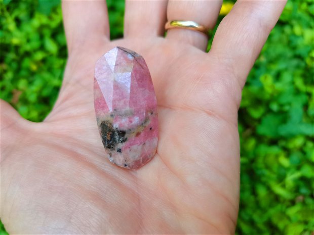 Inel Rodonit fatetat si Argint 925 - IN953 - Inel roz prafuit, inel pietre semipretioase, cristale vindecatoare, cadou romantic, cadou 8 martie, inel cadou, cadou sotie, cristaloterapie
