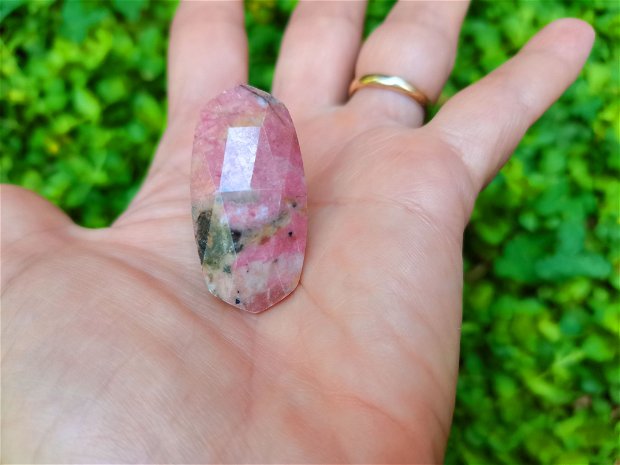 Inel Rodonit fatetat si Argint 925 - IN953 - Inel roz prafuit, inel pietre semipretioase, cristale vindecatoare, cadou romantic, cadou 8 martie, inel cadou, cadou sotie, cristaloterapie
