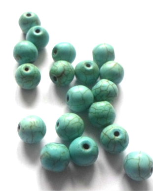 Margele turcoaz sintetic 10 mm