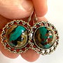 CERCEI AQUATERRA-murano,argint tibetan,inox