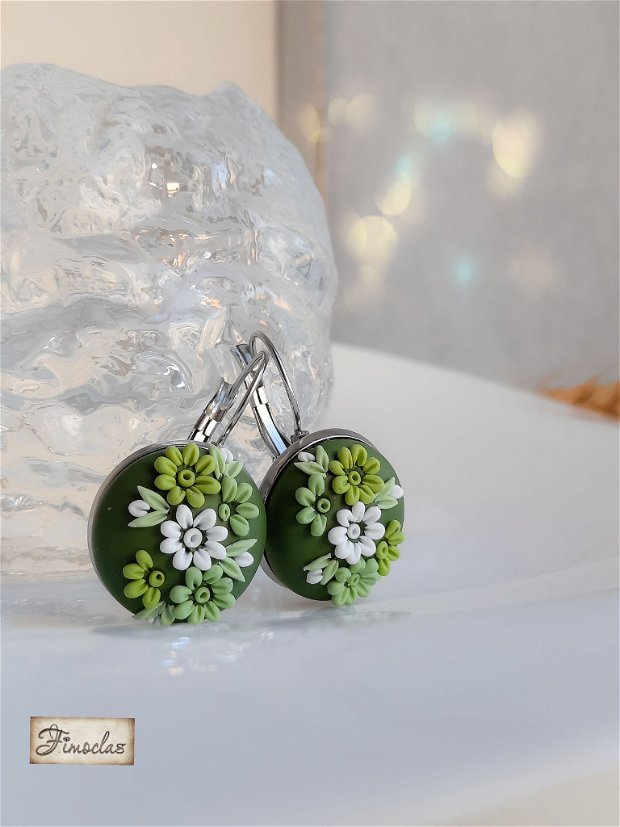 Cercei green earrings