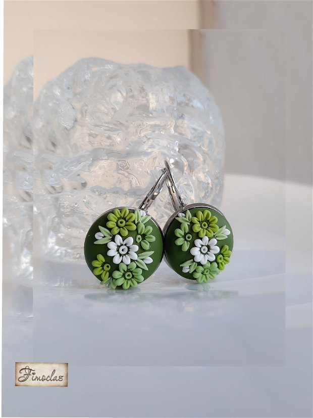 Cercei green earrings