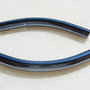 Tub arcuit gri - hematit din sticla (provenienta America - lucrat manual) aprox 46-47.5x5 mm