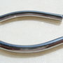 Tub arcuit gri argintiu din sticla (provenienta America - lucrat manual) aprox 46-48x5 mm