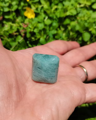 Inel Acvamarin fatetat si Argint 925 - IN957 - Inel acvamarin natural, inel pietre semipretioase, inel patrat, cadou aniversare, cadou Craciun, cadou 8 martie, cadou sotie, cristale vindecatoare, cristaloterapie
