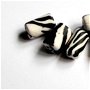 Margele pasta polimerica cilindru alb si negru 12 mm