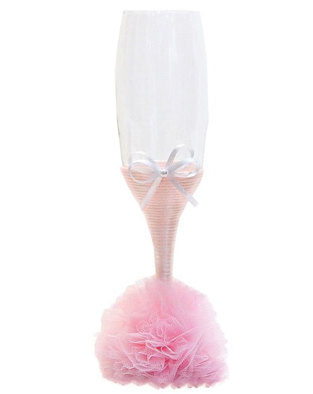 Pahar personalizat de nunta roz, pahare nunta pastel