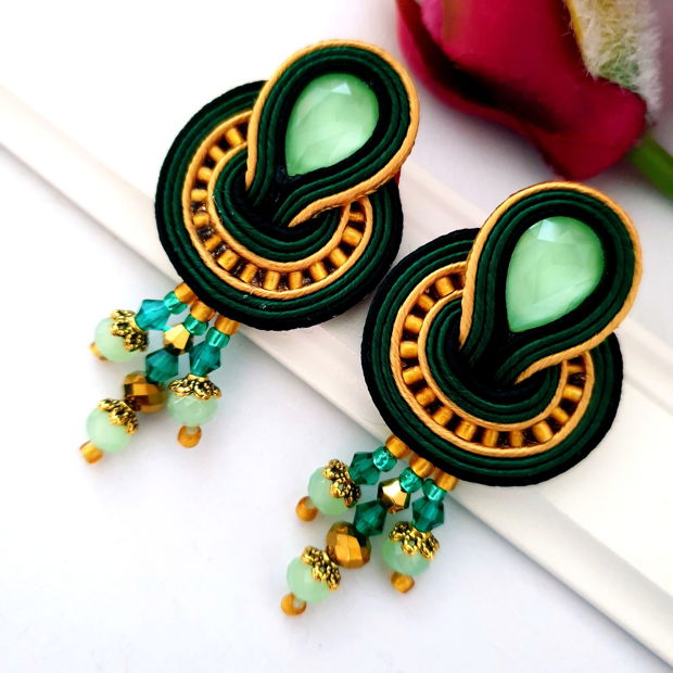 Cercei verzi, Cercei pe lob, Cercei soutache