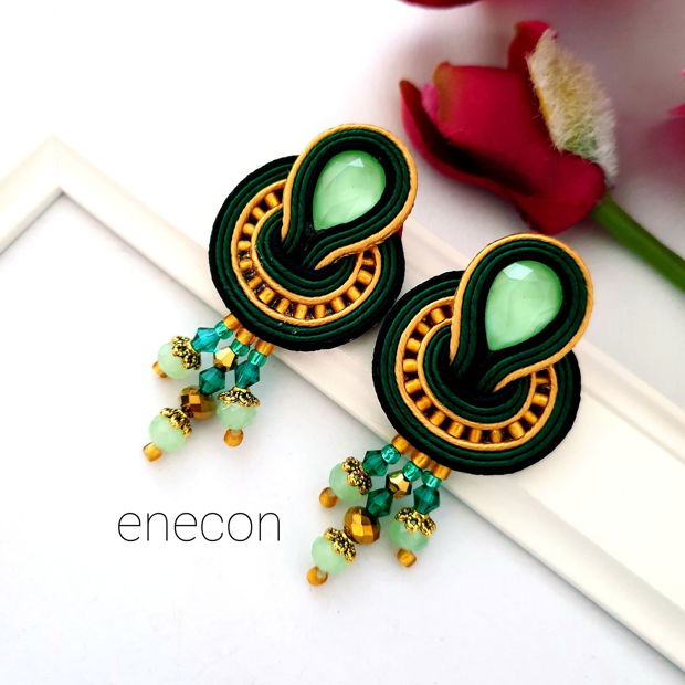 Cercei verzi, Cercei pe lob, Cercei soutache