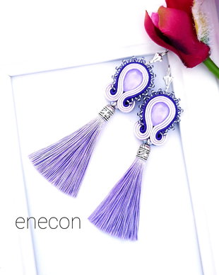 Cercei lila-mov-argintii, Cercei soutache