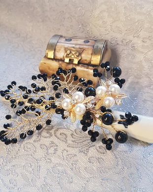 Clama clestisor sarma aurita , cristale , accesorii perle