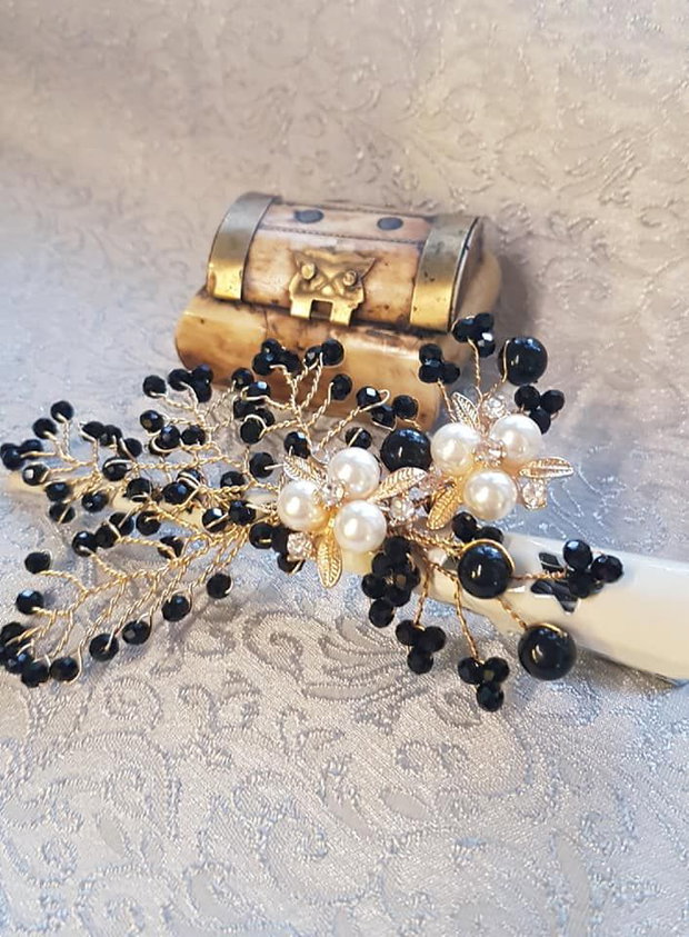 Clama clestisor sarma aurita , cristale , accesorii perle