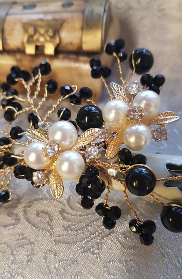 Clama clestisor sarma aurita , cristale , accesorii perle