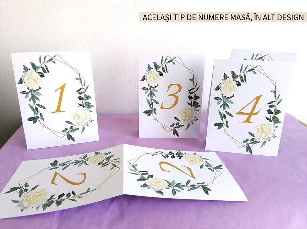 Numere masa, numere de masa flori bordo, nunta handmade, numere de masa moderne, nunta rustica