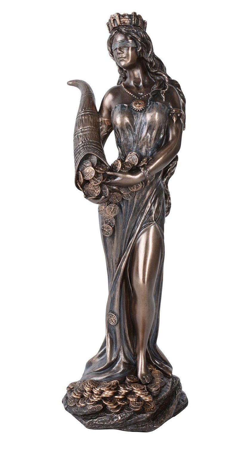 Statueta mare cu Zeita Fortuna