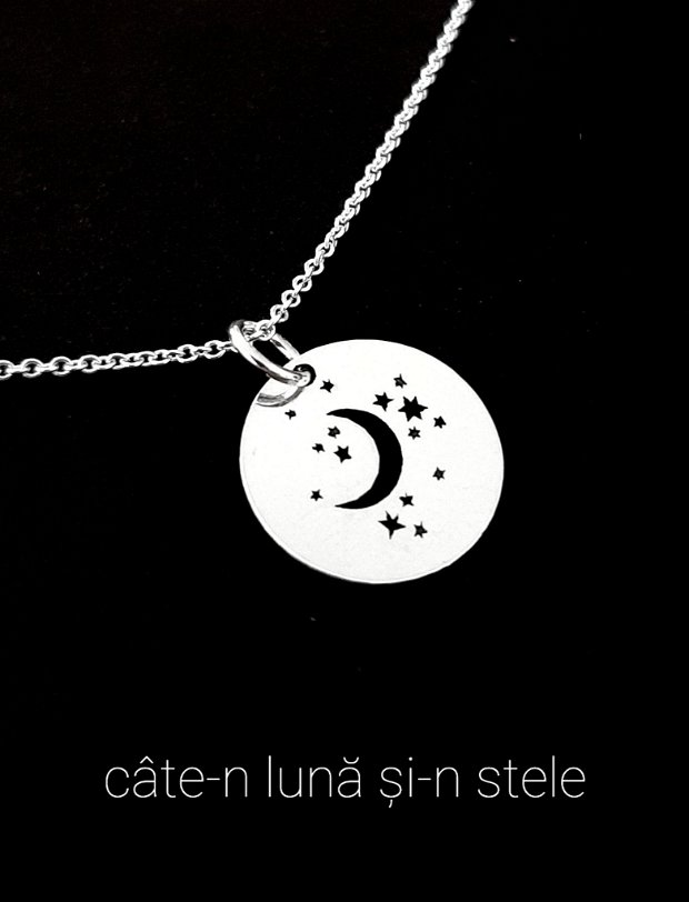 Brățară din argint 925 cu Lună și stele