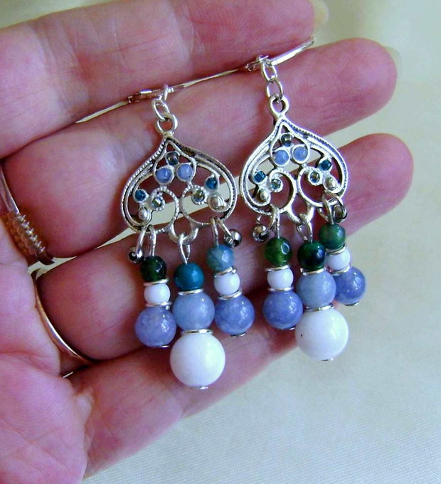 Colier generos cu pandantiv Ocean jasper mare, al II- lea , Recomandat la bronz !