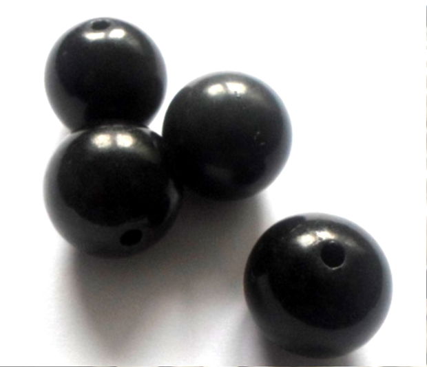 Margele plastic negru 18 mm