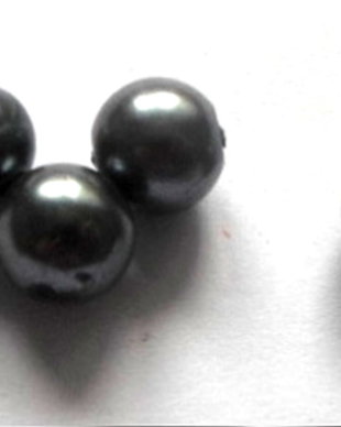 Margele plastic argintiu inchis 16 mm