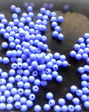 Margele plastic albastru 4 mm