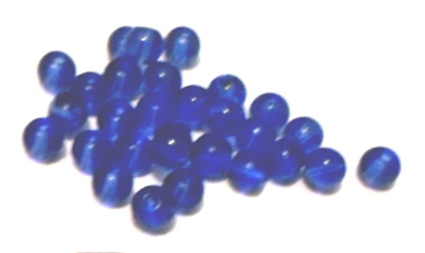 Margele plastic albastru transparent 3 mm
