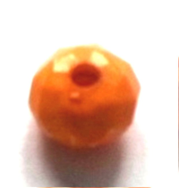 Margele plastic cristale rondele portocaliu mat