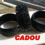 CADOU ... Bratara lata din pasta de coral neagra - gravata