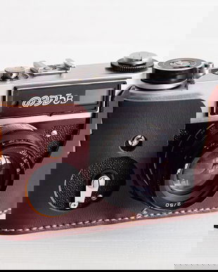 Etui din piele pt. Fed 5B, husa aparat foto, toc camera foto, half-case