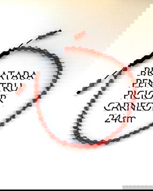 Anklet*Bratara pentru picior*Carneol*Bratara reglabila*Bratara Shamballa*Bratara glezna