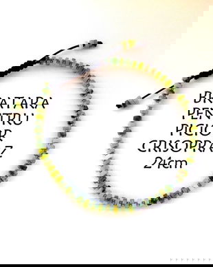 Anklet*Bratara pentru picior*Crisopraz*Bratara reglabila*Bratara Shamballa*Bratara glezna