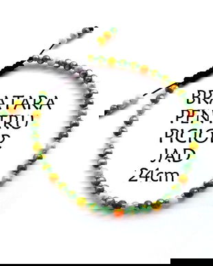 Anklet*Bratara pentru picior*Jad*Bratara reglabila*Bratara Shamballa*Bratara glezna