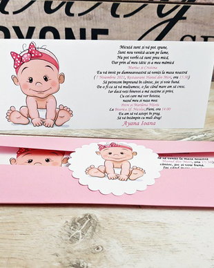 Invitatie botez Micuta Bebelusa