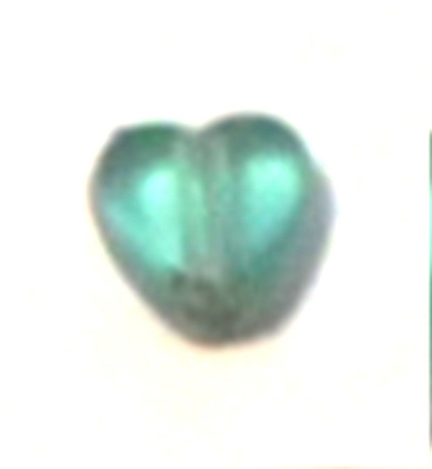 Margele plastic inima albastru transparent
