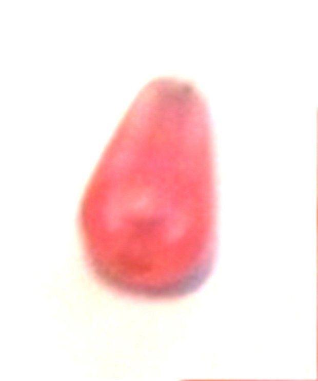 Margele plastic lacrima roz inchis transparent