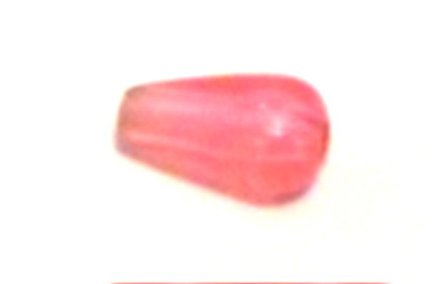 Margele plastic lacrima roz inchis transparent
