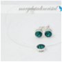 Set Swarovski / Emerald / Colier Fir Transparent / Cercei  Argint 925