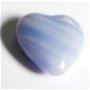 Margele sticla inima albastru 15,5 mm