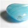 Margele sticla inima blue 15,5 mm
