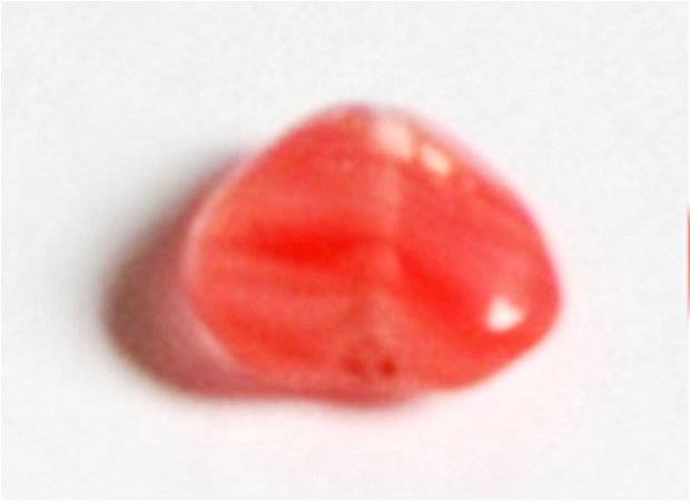 Margele sticla inima roz semitransparent 10 mm