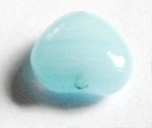 Margele sticla inima blue 8 mm