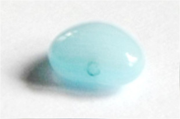 Margele sticla inima blue 8 mm
