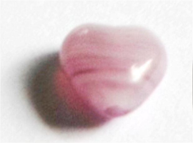 Margele sticla inima mov 6 mm