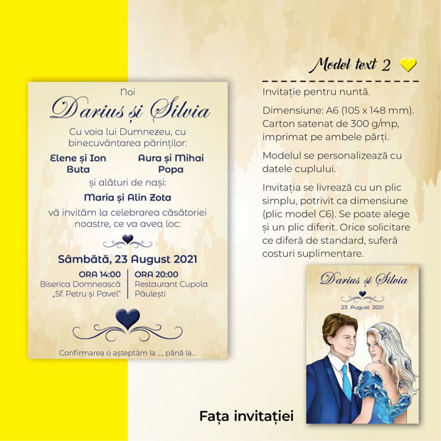 Invitatie nuntă - MARIN - blonda