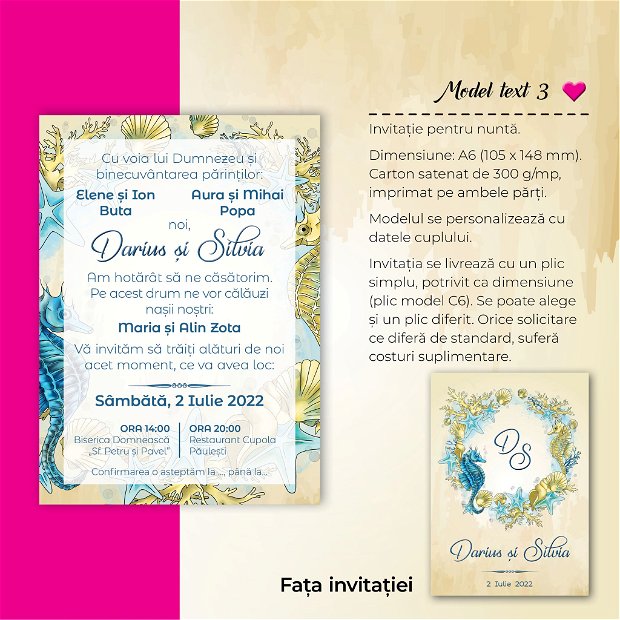 Invitatie nuntă - OCEAN