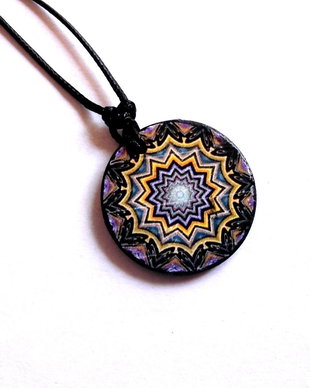 colier lemn mandala 39363