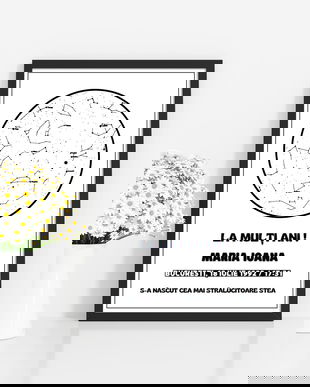 Harta personalizată a stelelor, cadou pentru prima aniversare, cerul de noapte aniversar, cadou personalizat pentru el, imprimare constelație, cadou pentru soție, cadou pentru soț , seria white-color, model 1, format digital