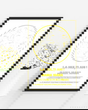 Harta personalizată a stelelor, cadou pentru prima aniversare, cerul de noapte aniversar, cadou personalizat pentru el, imprimare constelație, cadou pentru soție, cadou pentru soț , seria white-color, model 5, format digital