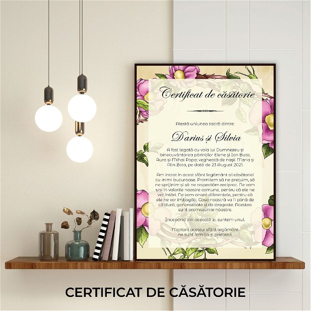 Certificat de căsătorie - TRANDAFIRI SĂLBATICI